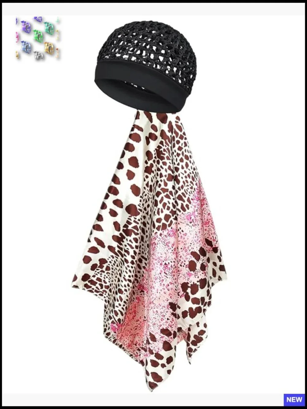 Satin Wrap Cap Hair Net Scarf Elastic Band Silk Press Protective Sleepwear
